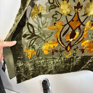 REDfish Designs Scarf Silk Velvet Burnout Floral Devore Luxury Ethereal Fairy